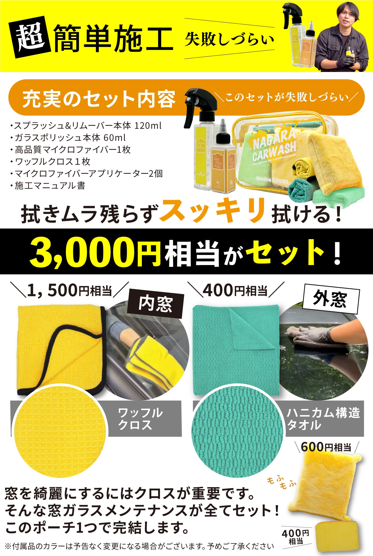 01さま専用おまとめ　60–70s ヴィンテージ レインボーガラス 2点セット スプラッシュ＆ガラスポリッシュ ポーチセット『 ウロコ退治と強撥水で