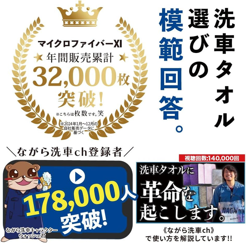 マイクロファイバーイレブン「 洗車タオル選びに模範解答を