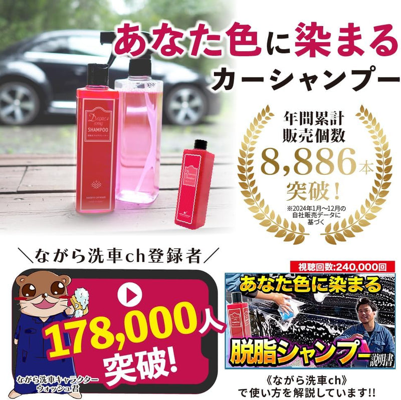脱脂シャンプー 『 あなた色に染まるカーシャンプー 』