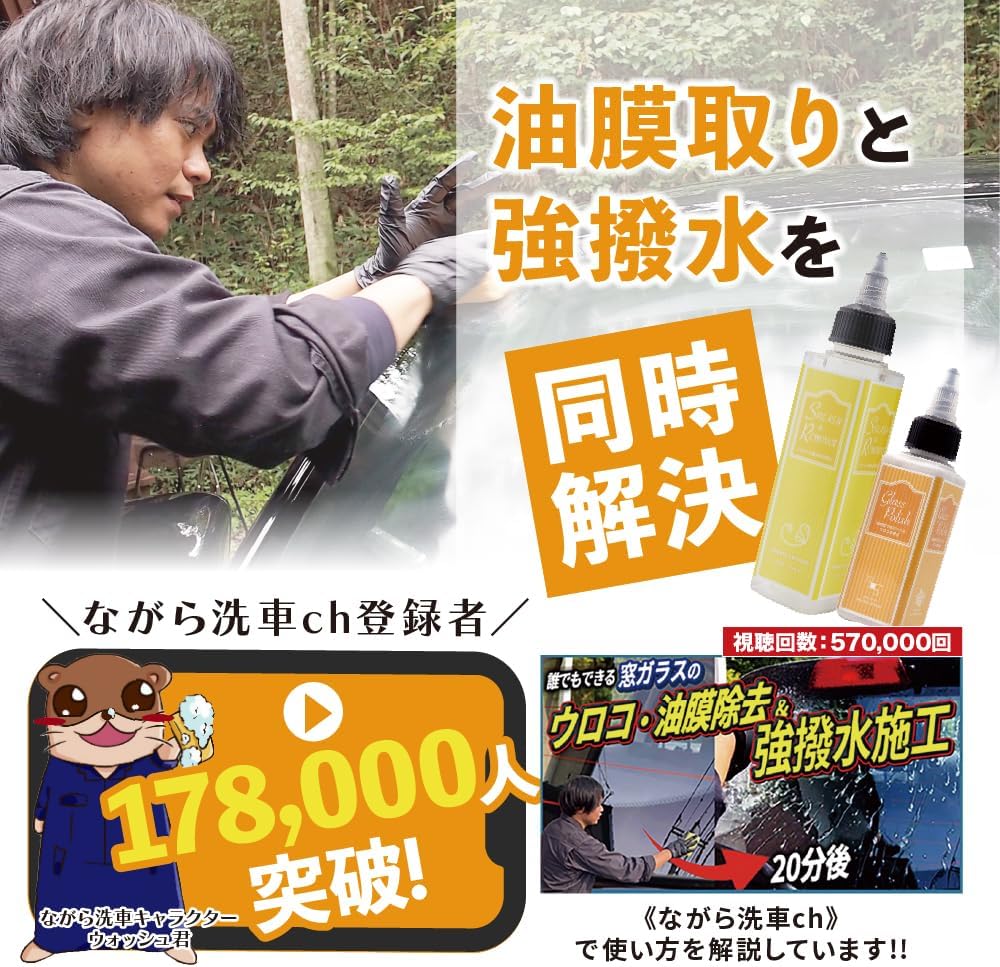 ガラスポリッシュ – ながら洗車