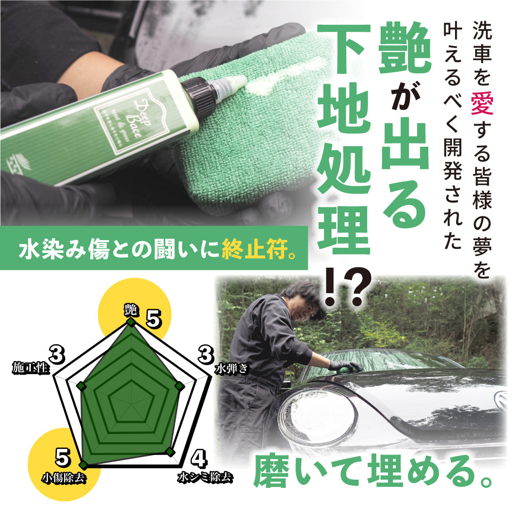 DeepBase『 頑固な水シミや小傷が取れない時の最後の砦 』 – ながら洗車