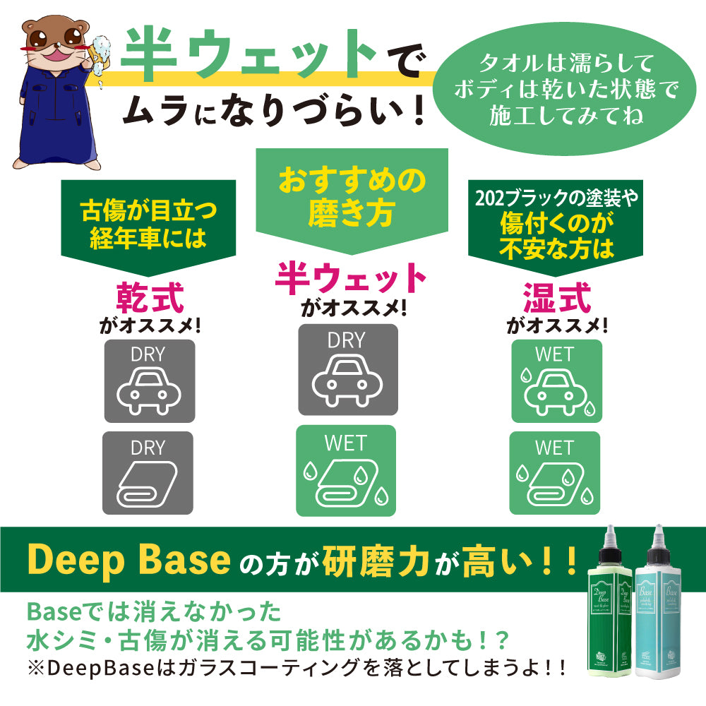 DeepBase『 頑固な水シミや小傷が取れない時の最後の砦