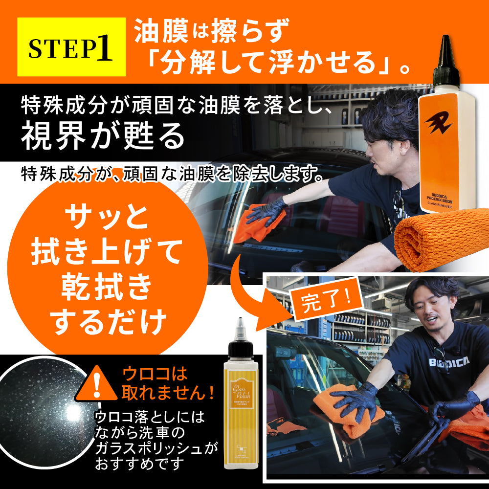 イージーガラスセット（コラボ商品） (スプラッシュ＆リムーバーとガラスリムーバーのセット)