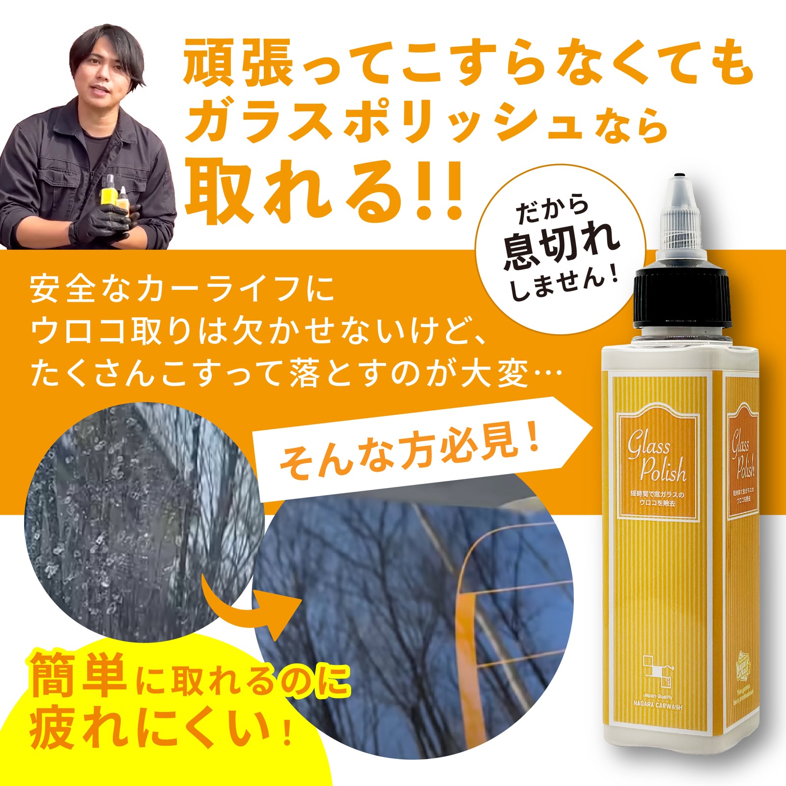 ガラスポリッシュ – ながら洗車