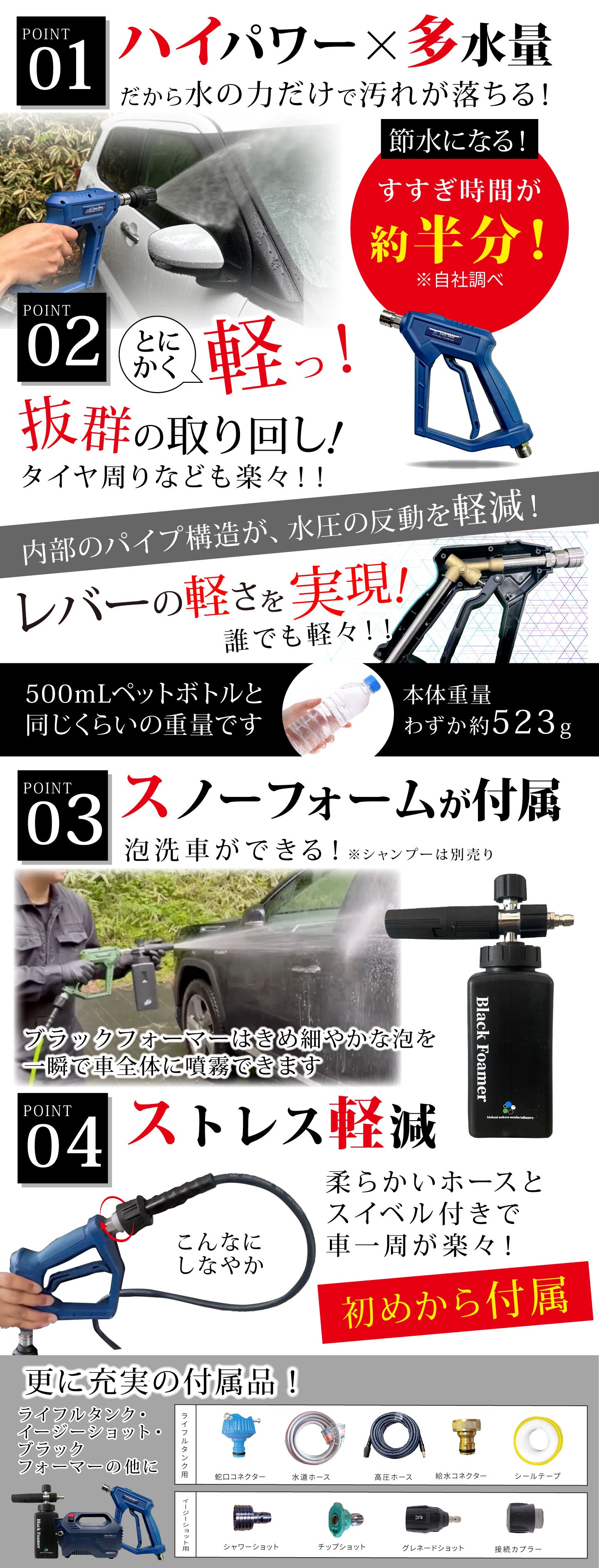 ながら洗車　イージーショット！ライフルタンク！高圧洗浄機！ Amazon.co.jp: 【ながら洗車】イージーショット×タンクセット (10Mpa