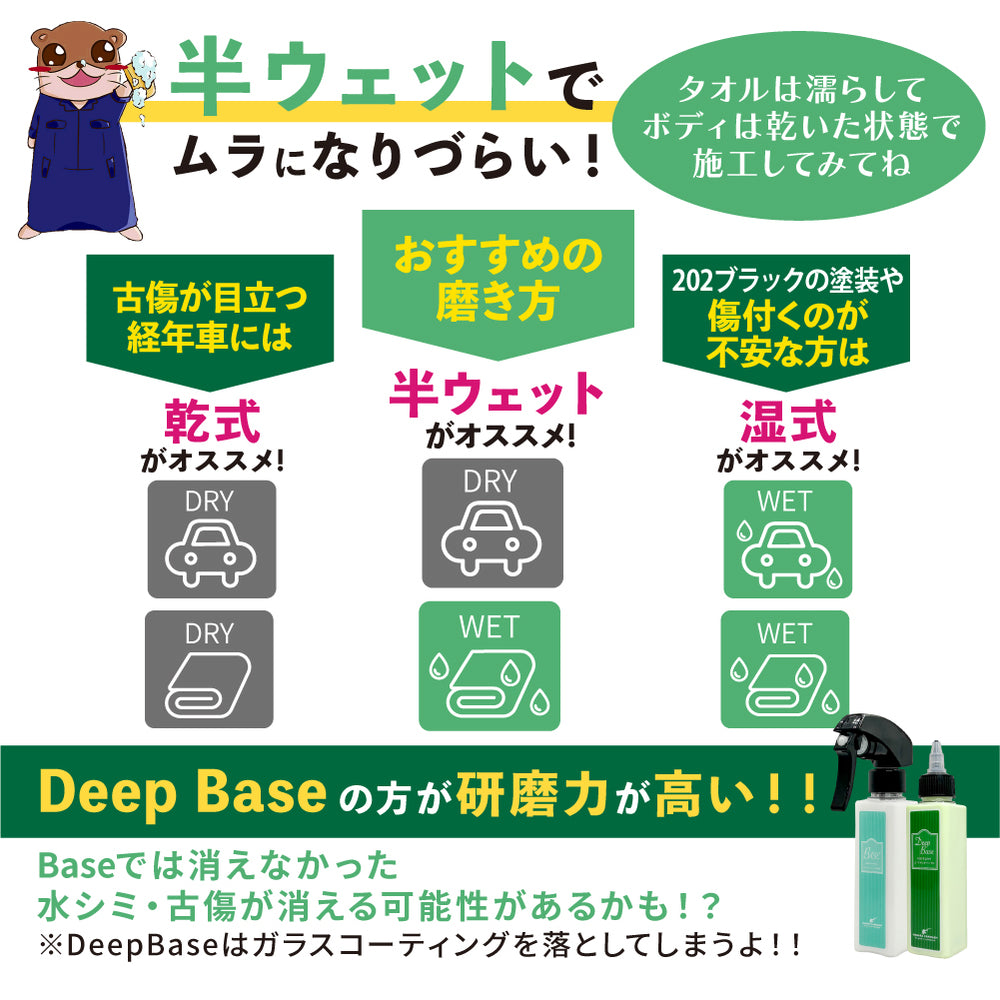 DeepBase『 頑固な水シミや小傷が取れない時の最後の砦 』 – ながら洗車