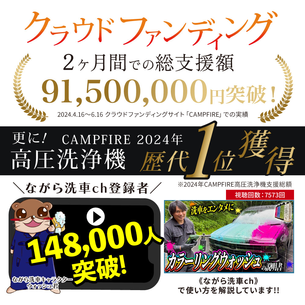 洗車して汚れを落としたい – ながら洗車