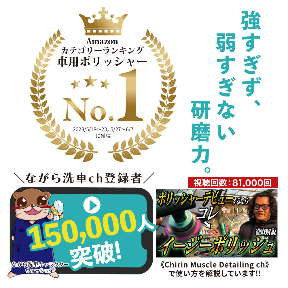 イージーポリッシュ セット『 失敗させないポリッシャー 』 – ながら洗車