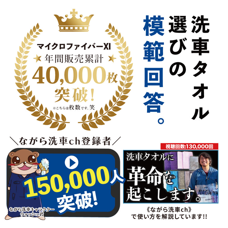 マイクロファイバーイレブン「 洗車タオル選びに模範解答を 」